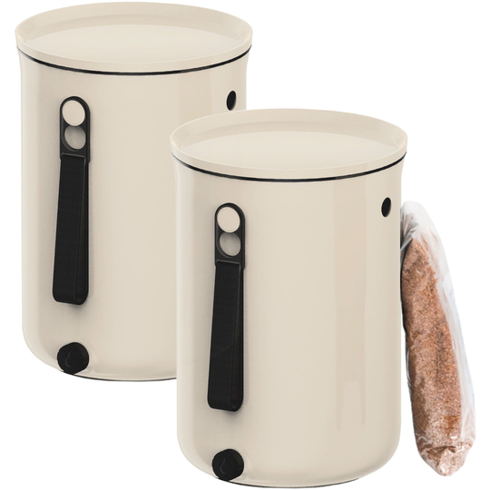 Bokashi 2.0 Kökskompost Startkit Gräddvit