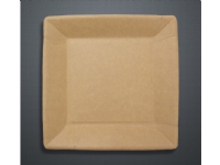 Tallrik lunchkartong 23x23cm brun 50 st/pack - (50 st)