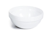 Skål 2.5 ltr Ø23x10.5 cm Melamin Hvid,5 stk/pk