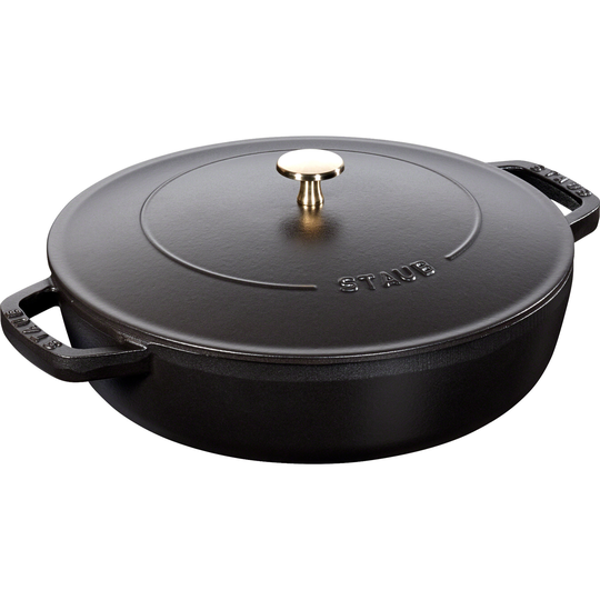 Staub Cocotte Chistera Sautépanna Svart 24 cm 2,4 l