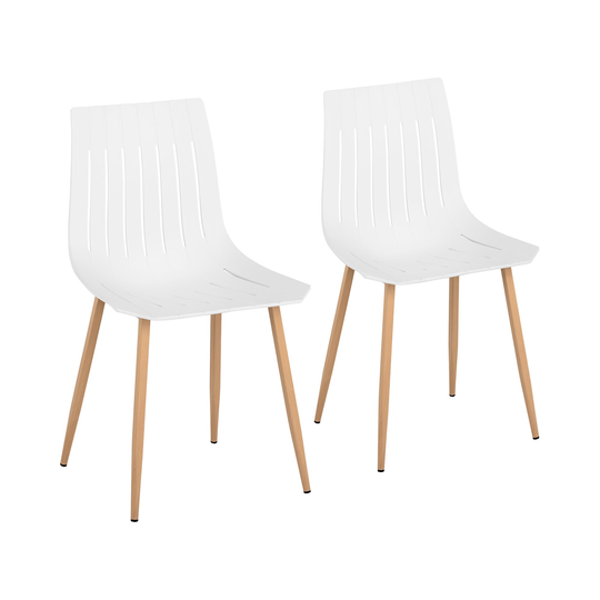 Stol - Set med 2 - Upp till 150 kg - Sittyta 50 x 47 cm - Vit