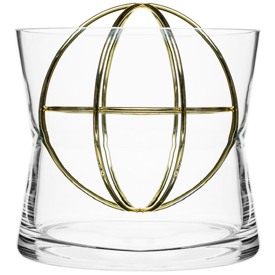 Born in Sweden Sphere vase, large, rostfritt stål, guldpläterad