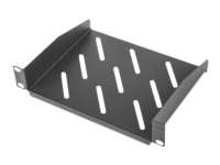 Lanberg - Hylla för rack - svart, RAL 9004 - 1U - 10