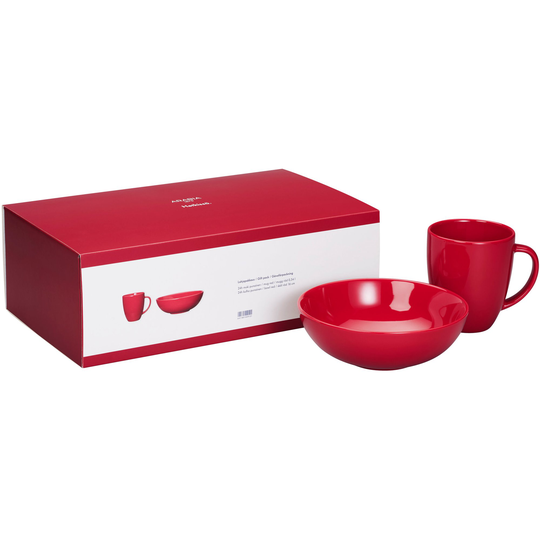 Arabia 24H Mugg 34 cl och Skål 16 cm- Röd