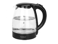 Aigostar 30GOM, 1,7 l, 2200 W, Svart, Transparent, Glas, Plast, Sladdlös