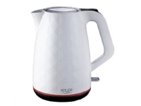 Adler AD 1277, 1,7 L, 2200 W, Hvid, Plast, Vandmåler