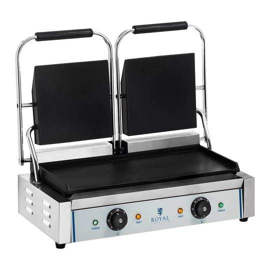 Andrahandssortering Kontaktgrill - dubbel - slät - 2 x 1800 W