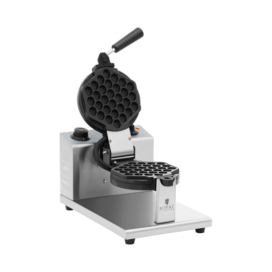Bubbelvåffeljärn - Runt - 1 stor våffla - 1200 W - Royal Catering