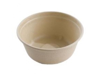 Skål rund 500 ml Ø150x60 mm brun bagasse natur komposterbar FF,4 x 125 stk/krt