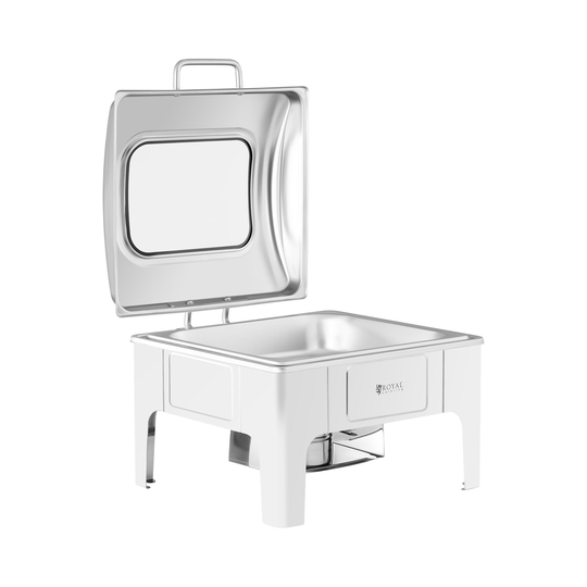 Chafing dish - GN 2/3 - Royal Catering - 5,3 L - 1 bränslecell - Visningsfönster