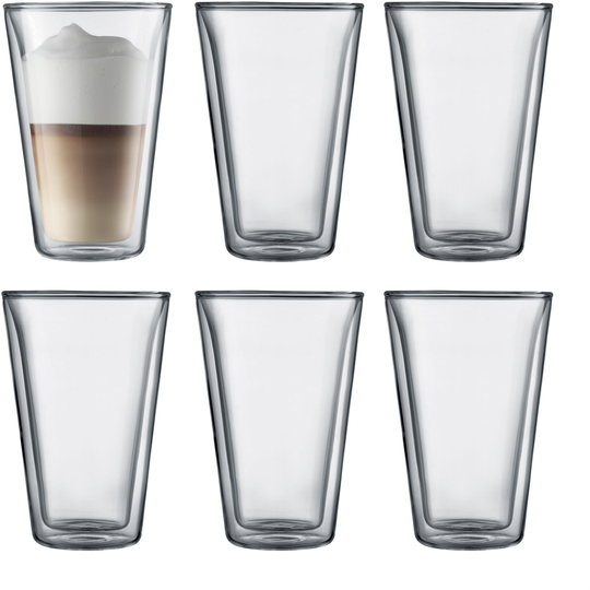 Bodum Canteen Dubbelväggigt Glas Large 6 pack