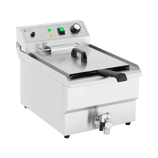 Elektrisk fritös - 13 L - 3000 W - Tappkran - Kallzon