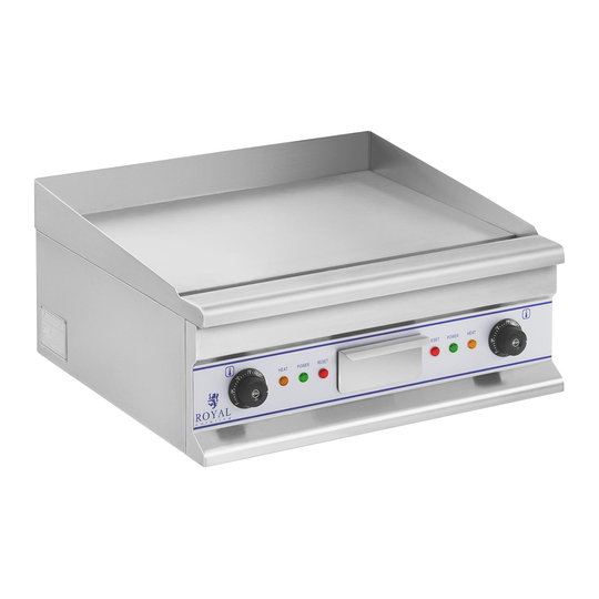 Stekbord elektriskt - 60 cm - slät - 2 × 3.750 W