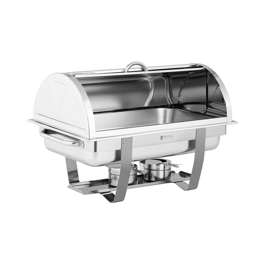 Chafing dish - GN 1/1 - Royal Catering - 8,5 L - 2 bränsleceller - Smalt stativ