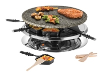 UNOLD RACLETTE 48726 Multi 4 i 1 - Raclette/fondue/grill/varm sten - 1,3 kW - rostfritt stål/sort
