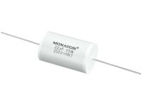 Monacor MKTA-220, Film, Cylindrisk, Vit, 22000 nF, 250 V, 46 mm