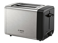 Bosch DesignLine TAT4P420 - Brødrister - 2 skive - 2 Holdere - rostfritt stål/sort