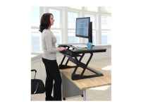 Ergotron WorkFit-T Medium - Stående skrivebordsomformer - mørkegrå - sort base - grå, sort