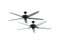 CasaFan CLASSIC ROYAL 180 BA Lack vit/ljusgrå Takfläkt (Ø) 180 cm Bladfärg: Vit, ljusgrå Chassifärg: Antikbrun, Brons