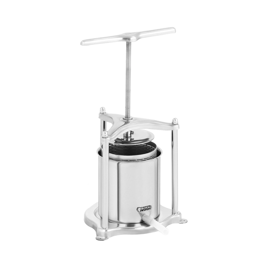 Fruktpress - rostfritt stål - 5 l inkl. 5 pressdukar - Royal Catering