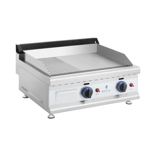 Andrahandssortering Gas-stekbord - Dubbelt - 60 x 40 cm - Slät/räfflad - 2 x 3100 W - Naturgas - 20 mbar