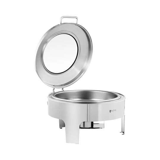 Chafing dish - Rund - Royal Catering - 5,8 L - 1 bränslecell - Visningsfönster