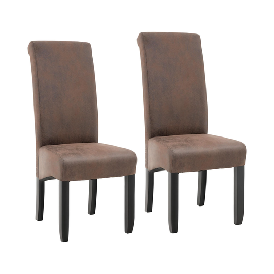 Andrahandssortering Stol - Set med 2 - Upp till 180 kg - Sits 44,5 x 44 cm - Brun