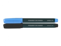 SPEEDLINK NOTA - Marker - permanent - för plast, CD/DVD, film - svart, blå - vattenbaserat bläck - 0,5-1 mm - fin - 2 st