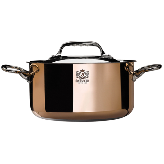 De Buyer Koppargryta med Lock Prima Matera 24 cm