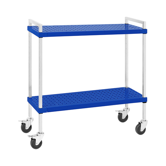 Serveringsvagn - 2 hyllplan - 50 kg - 37,5 x 104 cm - Idealisk för GN-behållare