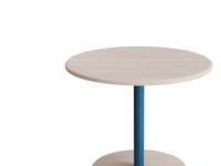 Bord Donut, Ø700 mm, höjd 570 mm, vitpigmenterad ask på blå ram