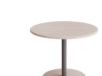 Bord Donut, Ø700 mm, höjd 570 mm, vitpigmenterad ask på grått stativ