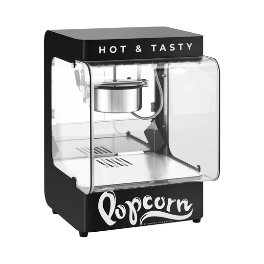Professionell popcornmaskin - Modern design - 4 - 5 kg/h - 1,2 l - Svart - Royal Catering