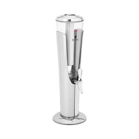 Juicedispenser - 3 l - kylsystem - för glas upp till 198 mm - med LED-belysning - silver - Royal Catering