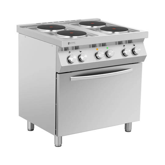 Elektrisk kokplatta - 13 400 W - 4 plattor - med varmluftsugn