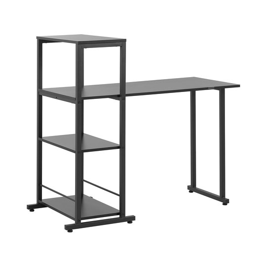 Skrivbord - med hylla - 110 x 50 cm - 105 kg - svart