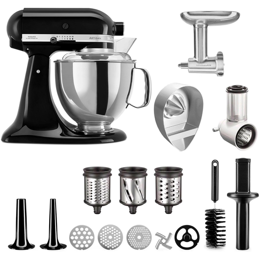 KitchenAid Artisan KSM175PSEOB Köksmaskin + Tillbehörsset, Onyx Black
