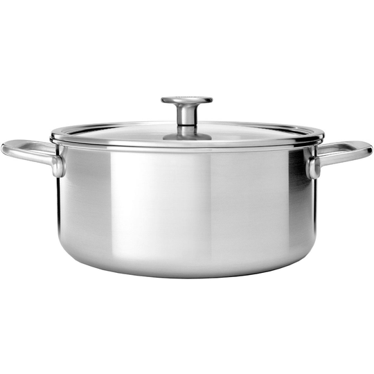 KitchenAid Cookware Collection Gryta m/lock rostfritt stål 24 cm