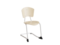Stol Nian, 440 mm, björklaminat, vita ben
