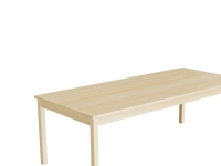 Bord Lovis 601, 1800x800 mm Höjd 720 mm med ljudabsorberande björklaminat, ram av björk