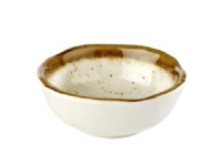 Skål Stoneart 7 cl Ø8x3 cm Melamin Hvid/Brun stenlook,1 stk