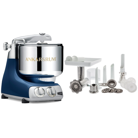 Ankarsrum Assistent AKM 6230 köksmaskin + komplett köttkvarn, Ocean blue