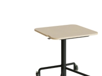 Bord Smile 110, 650x650 mm, Beige linoleum, svart olivfärgad ram