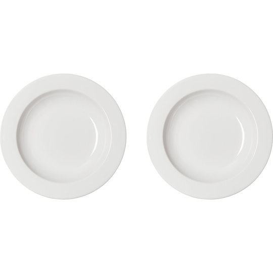 PotteryJo Daga sopptallrik, 23,5 cm, 2-pack, vit