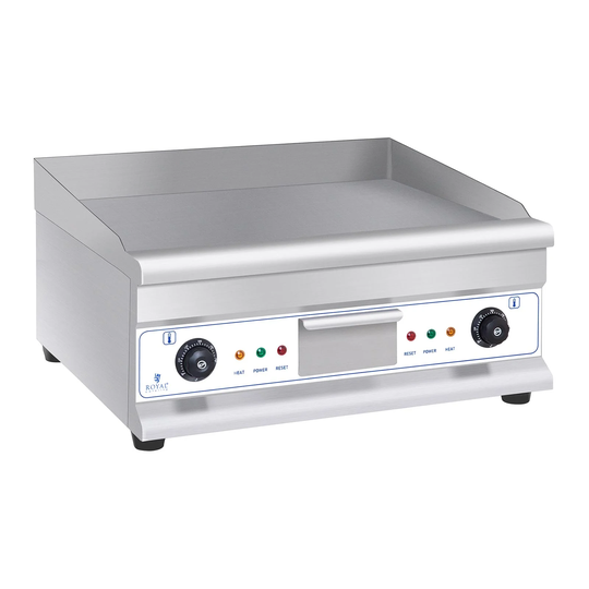 Stekbord elektriskt - 60 cm - slät - 2 × 3.2000 W