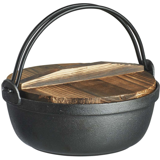 Satake Gjutjärnsgryta med ugnssäkert lock och trälock Ø 21 cm 1,8 l