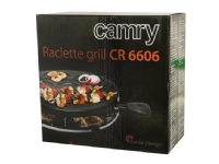 Sandwichmaskin Camry Grill CR 6606 Raclette, 1200 W, svart