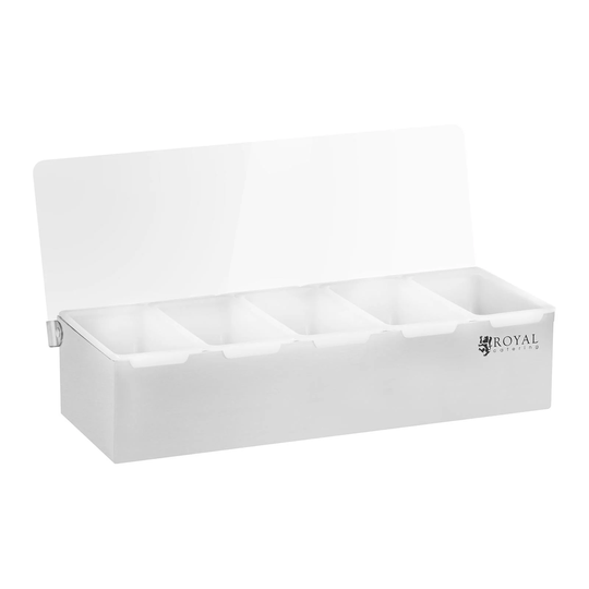 Ingrediensbehållare- rostfri/PP - 5 x 450 ml