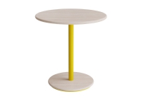 Bord Donut, Ø700 mm, höjd 720 mm, vitpigmenterad ask på gul ram