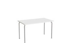 Bord Jerka 322, 1200x700 mm, ljudabsorberande vit laminat, aluminiumgrå ram